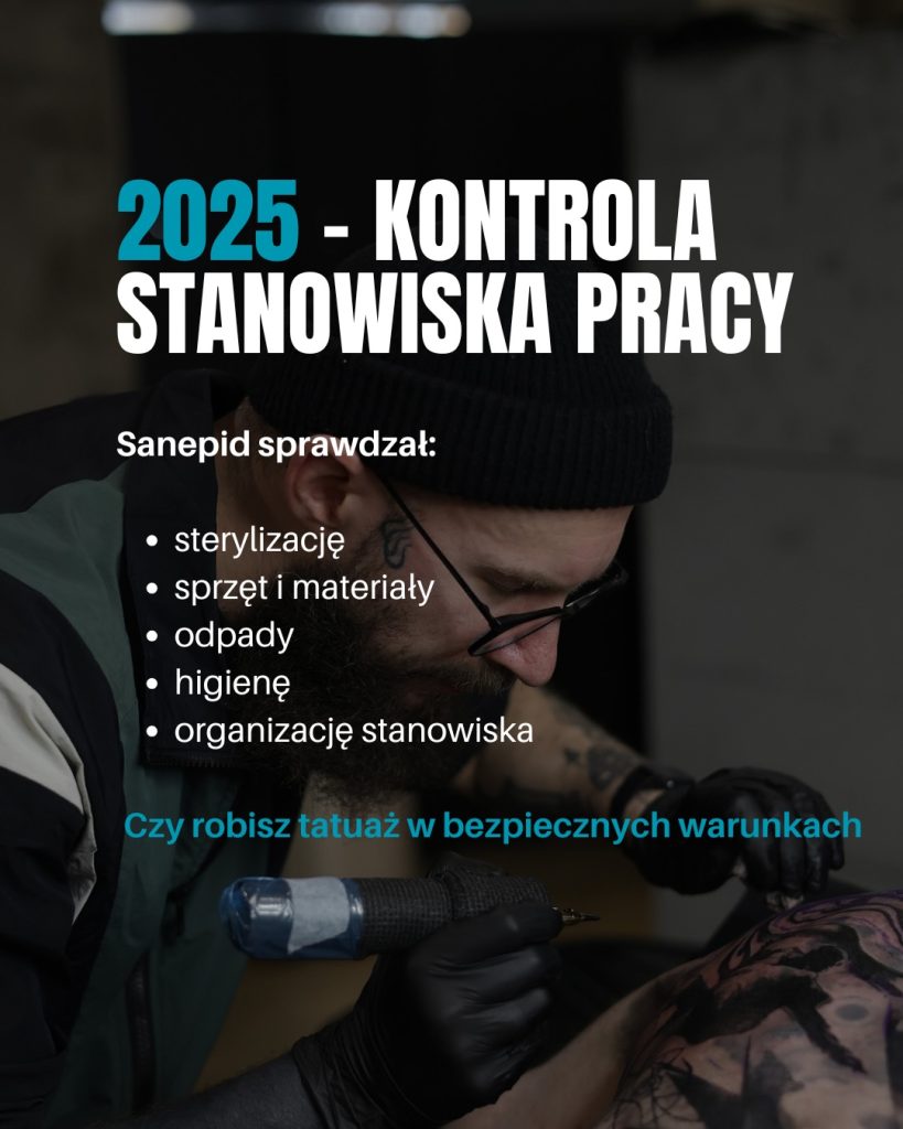 kontrola sanepidu w studiu tatuażu – raport bez uwag, najwyższe standardy higieny