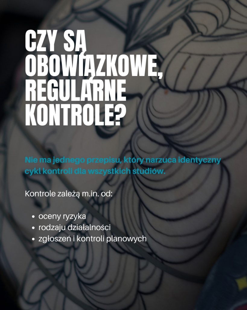 studio tatuażu pod nadzorem sanepidu