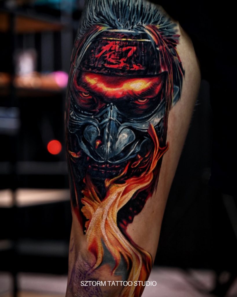 mroczny tatuaz kolorowy gdańsk